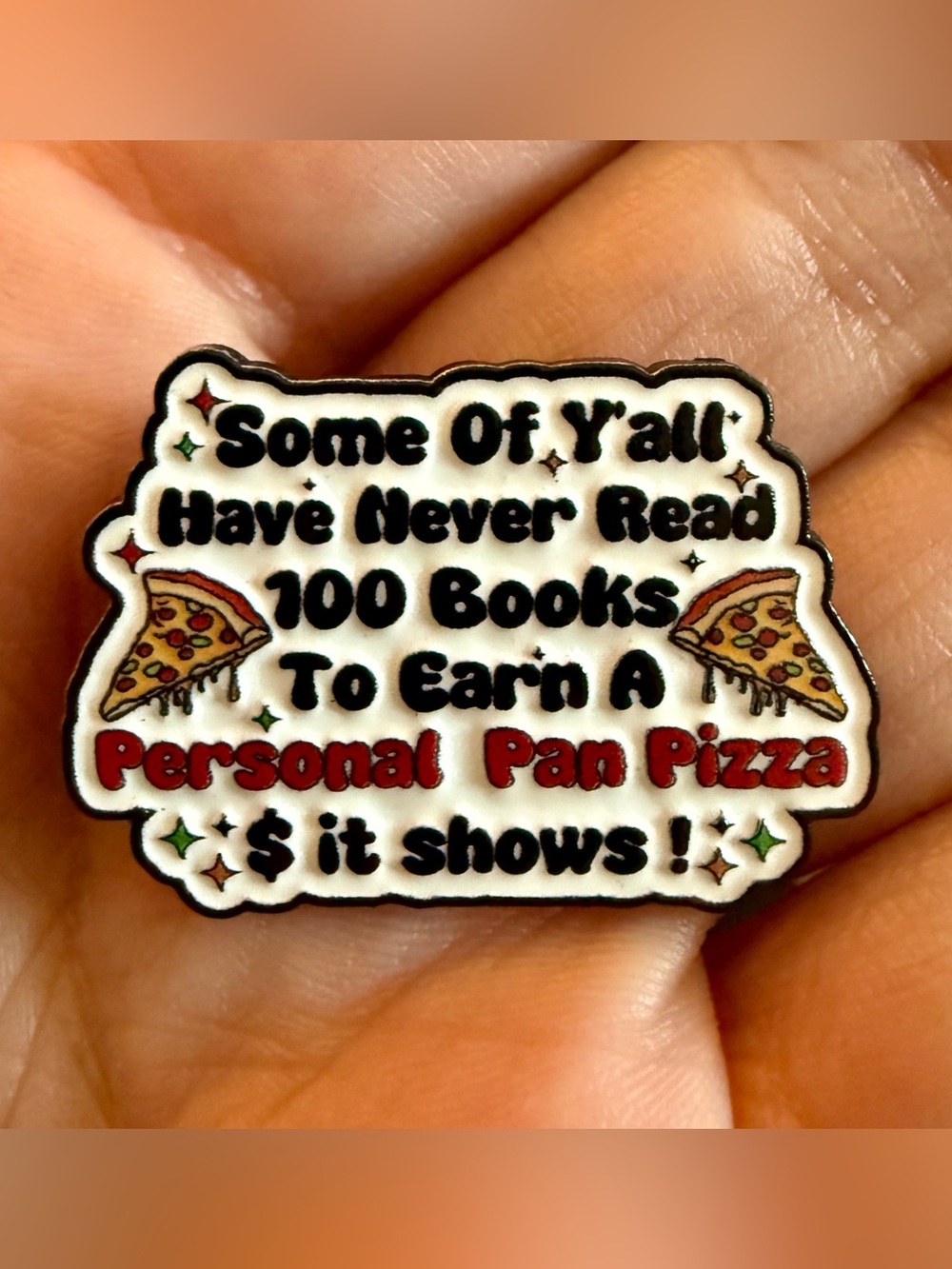 New Pizza Hut Personal Pan Pizza Funny Lapel Pin Brooch 90s Nostalgia Millenial